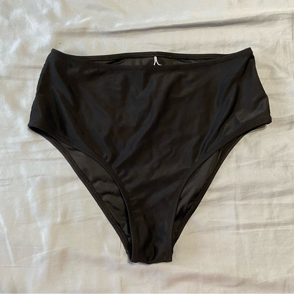 High Waisted Black Bikini Bottoms